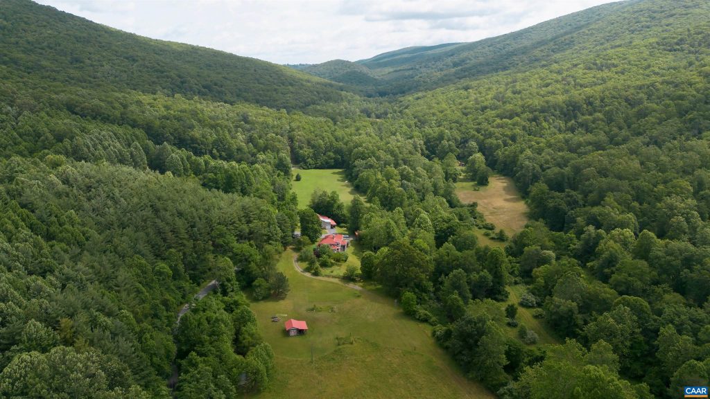 view down a virginia valley with green mountains on either side