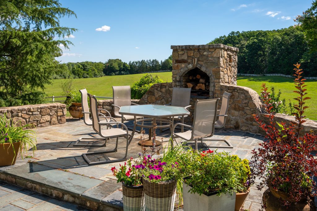 outdoor firepit on central virginia horse farm